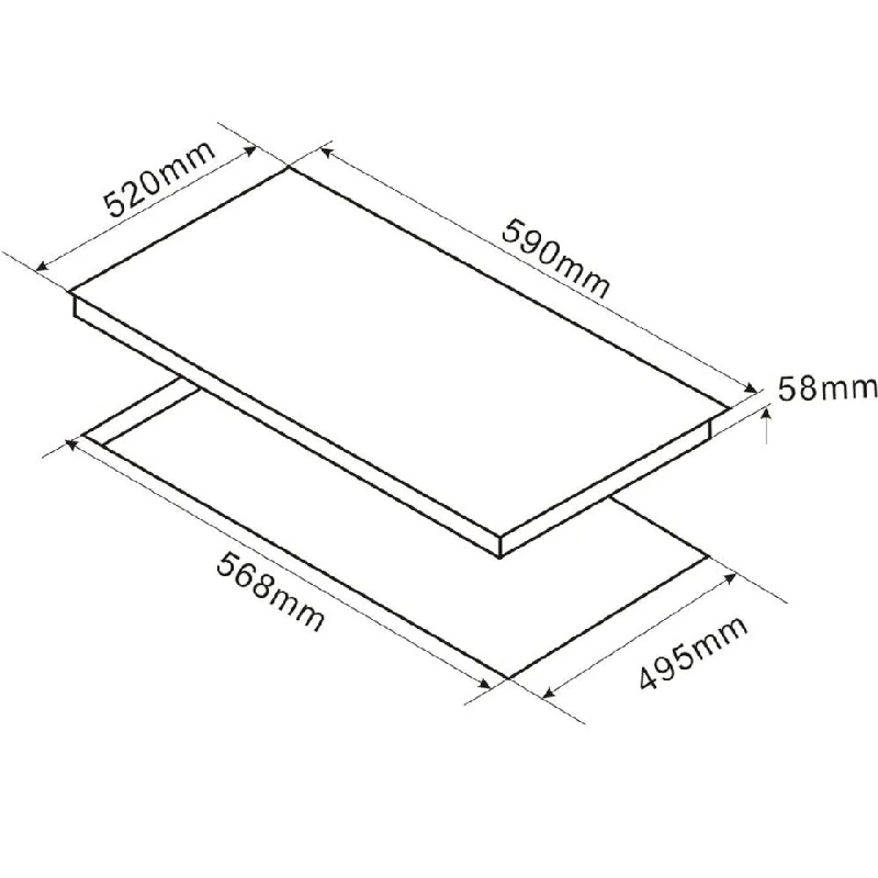 Индукционни Индукционен плот за вграждане Edesa EIM-6422 B