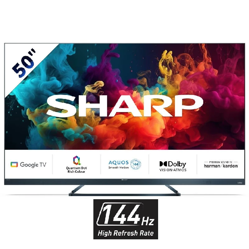 Телевизори 50” 4K Ultra HD 144Hz QLED Google телевизор Sharp LC-50FQ5E